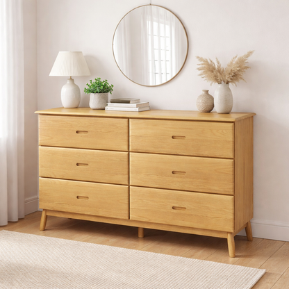 Malmo Chest of Drawers - 6 Drawer Wide