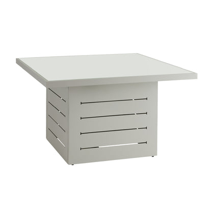 Mambo Santorini Garden Furniture - XL, Aluminium Square Dining Table - Grey with Plain Top