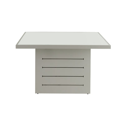 Mambo Santorini Garden Furniture - XL, Aluminium Square Dining Table - Grey with Plain Top