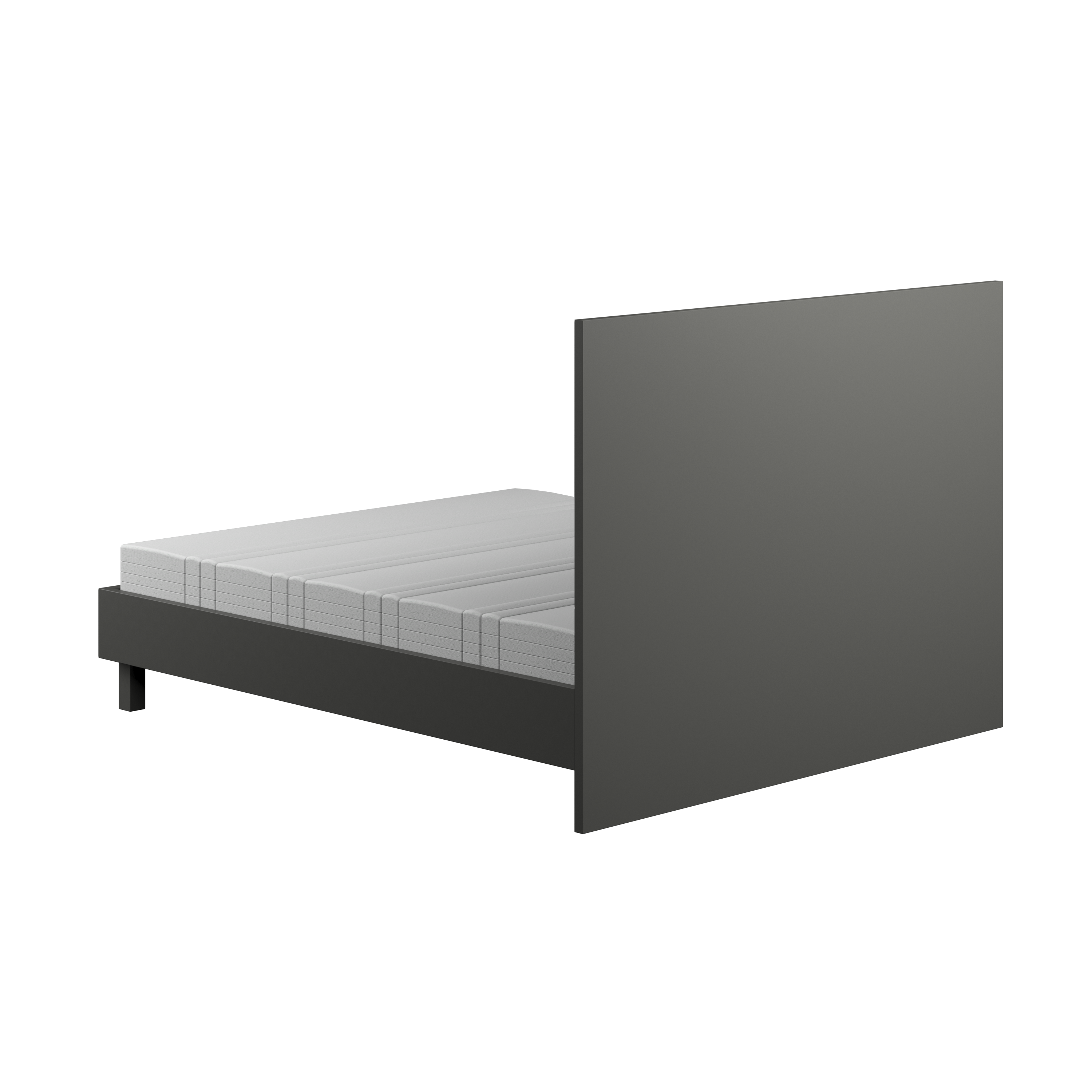 Mint Collection - Arezzo 5ft Kingsize Bed - Matte Dark Grey