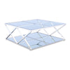 Mint Collection - Coffee Table - Glass Cross Leg