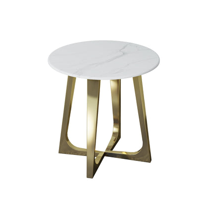 Mint Collection - Lamp Table - Marble and Gold