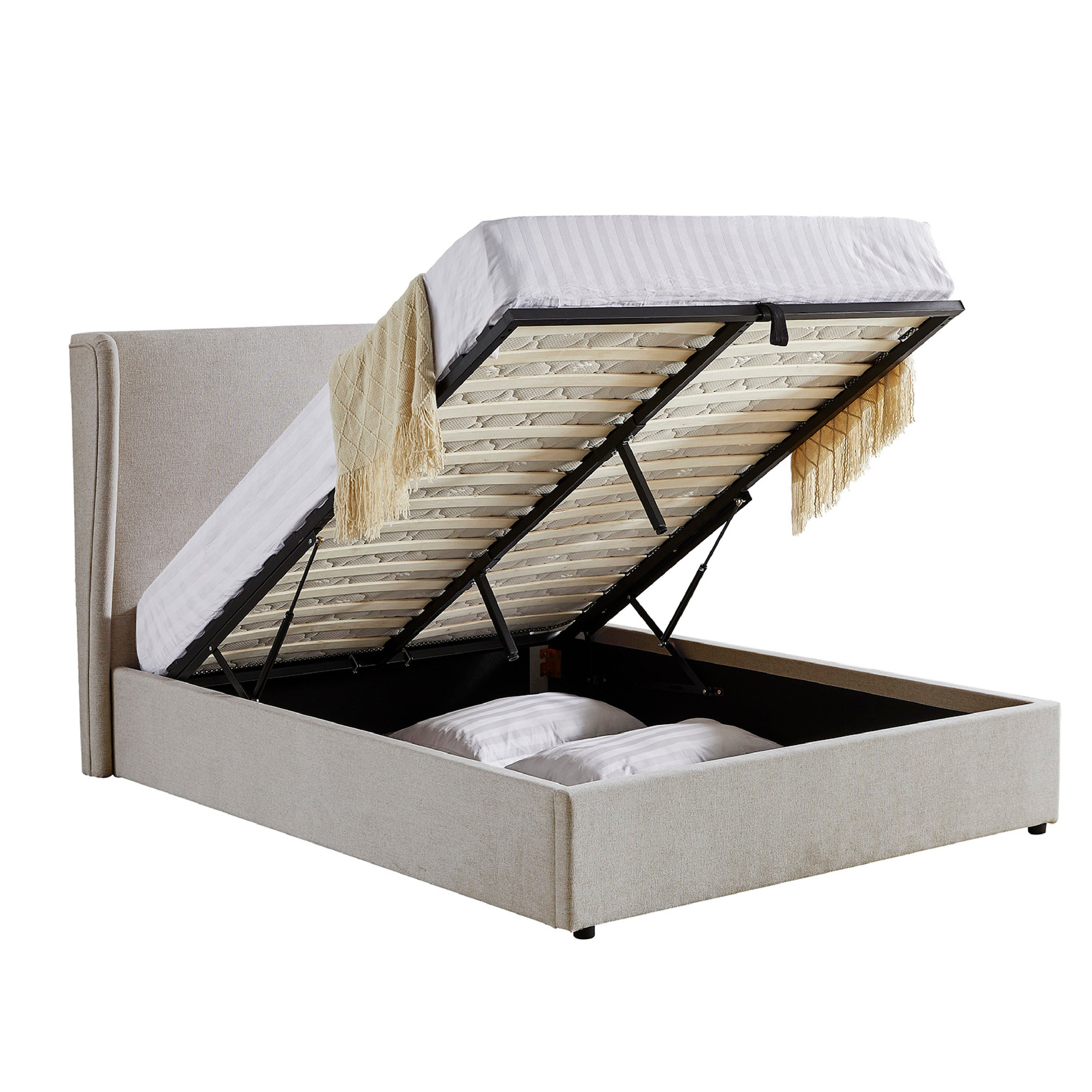 Margot Ottoman Bed Frame - Greige