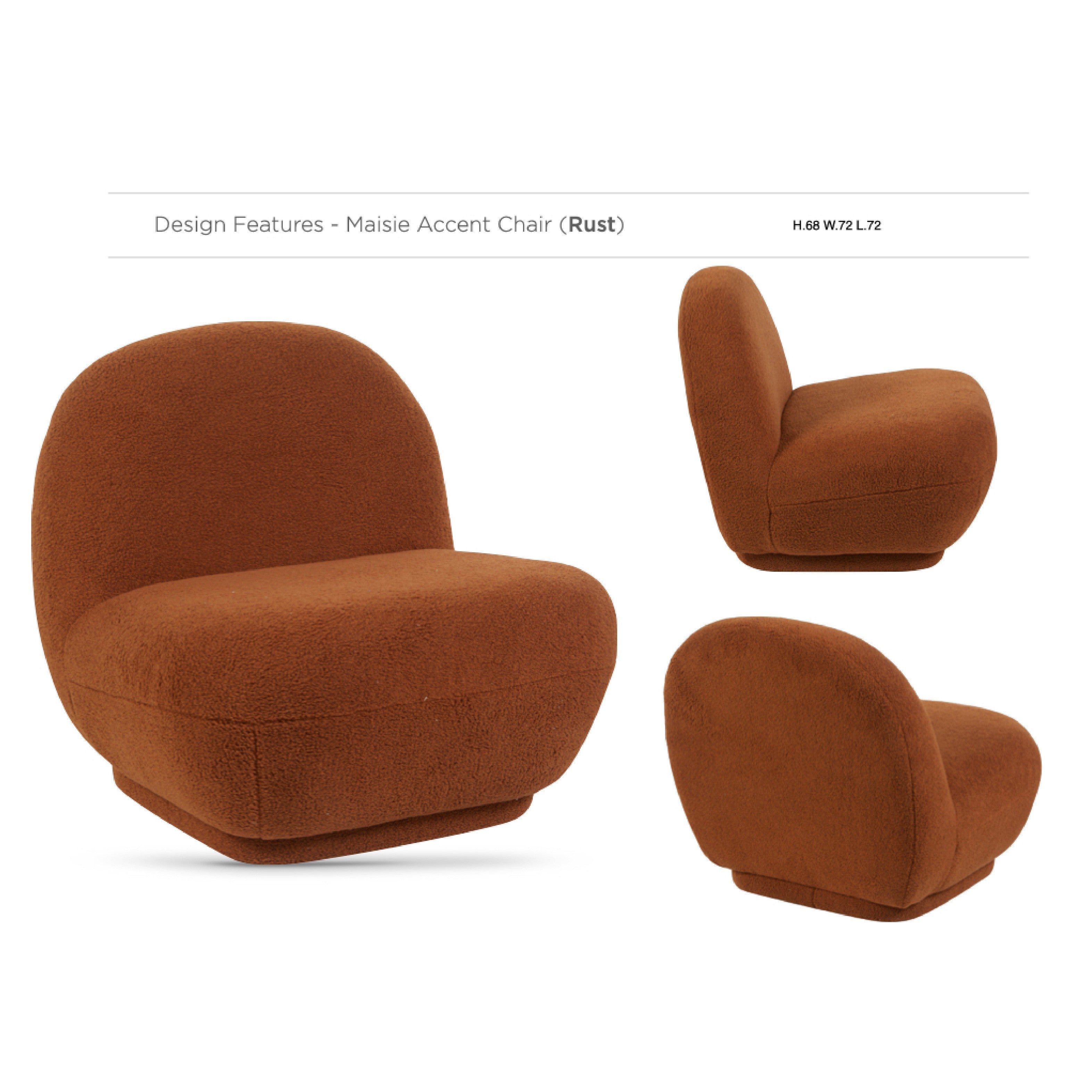 Maisie Accent Chair - Rust