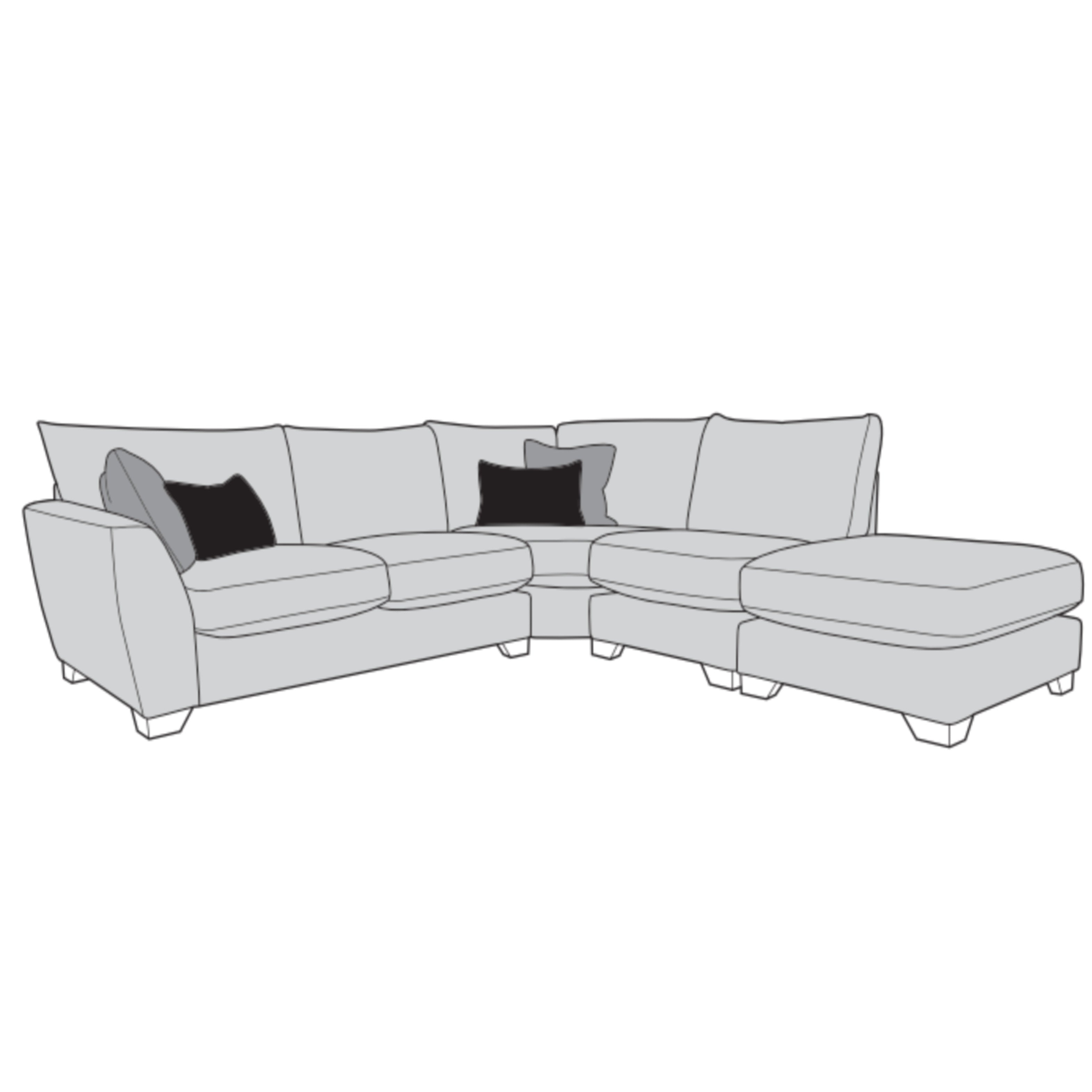 Mala Sofa - 2 Corner 1 with Stool