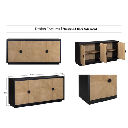 Marseille Sideboard - 4 Door