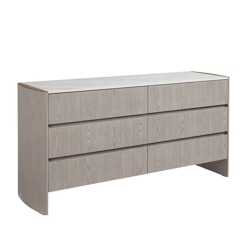 Mondello Washed Oak - 6 Drawer Dressing Chest