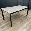 Milan Sintered Stone - 1.6m Table PLUS 4x Blue Carver Chairs