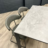 Milan Sintered Stone Dining Table 120cm & 4 Milan Dining Chairs