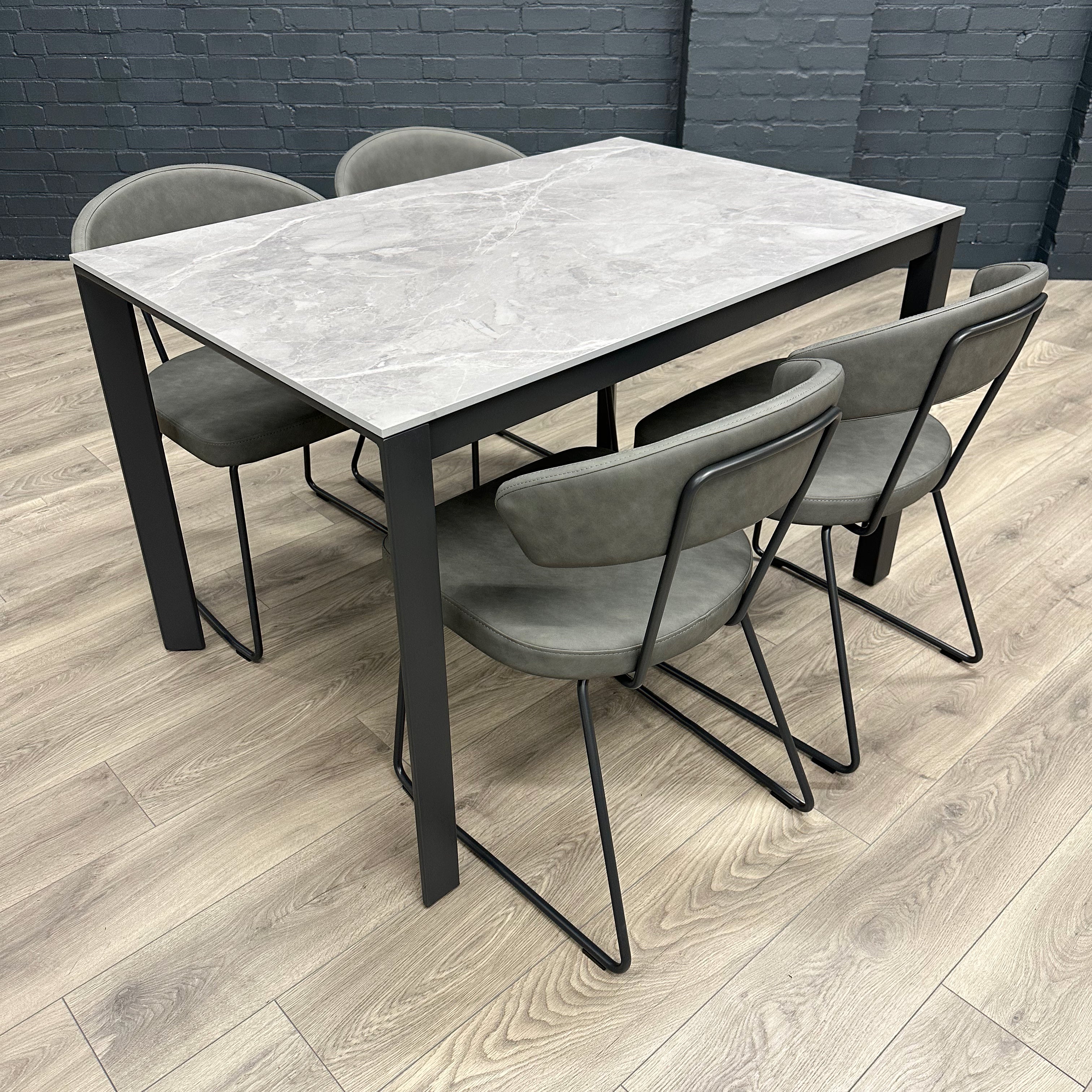 Bronx concrete effect dining table discount