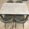 Milan Sintered Stone Dining Table 120cm & 4 Milan Dining Chairs