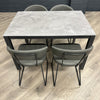 Milan Sintered Stone Dining Table 120cm & 4 Milan Dining Chairs