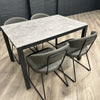 Milan Sintered Stone Dining Table 120cm & 4 Milan Dining Chairs