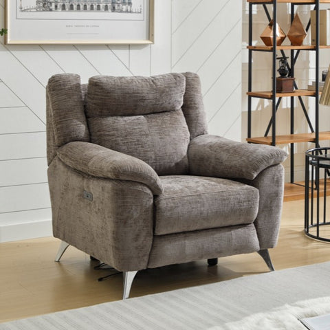 Monroe Sofa - Armchair Electric Recliner - Stone