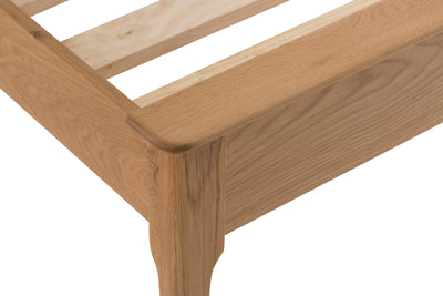 Rimini Oak Bed Frame - 3ft6 King Single Slatted Bed