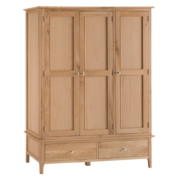 Rimini Oak Wardrobe - Large 3 Door