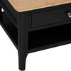 Rimini Oak & Jet Black Painted Coffee Table - Large