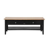 Rimini Oak & Jet Black Painted Coffee Table - Large