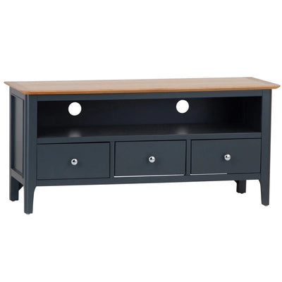 Rimini Oak & Charcoal Painted TV Unit - Large
