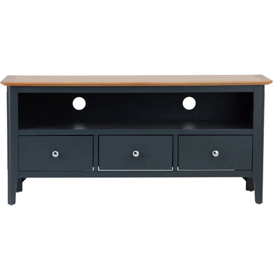 Rimini Oak & Charcoal Painted TV Unit - Large