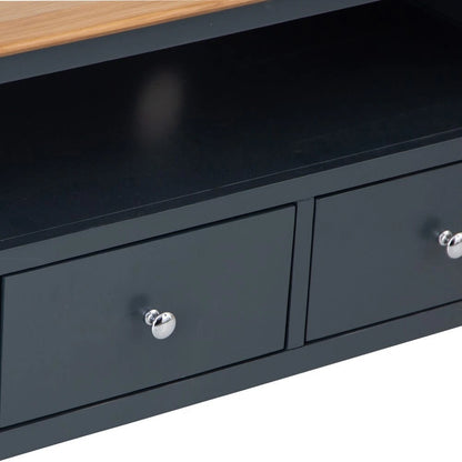 Rimini Oak & Charcoal Painted TV Unit - Large