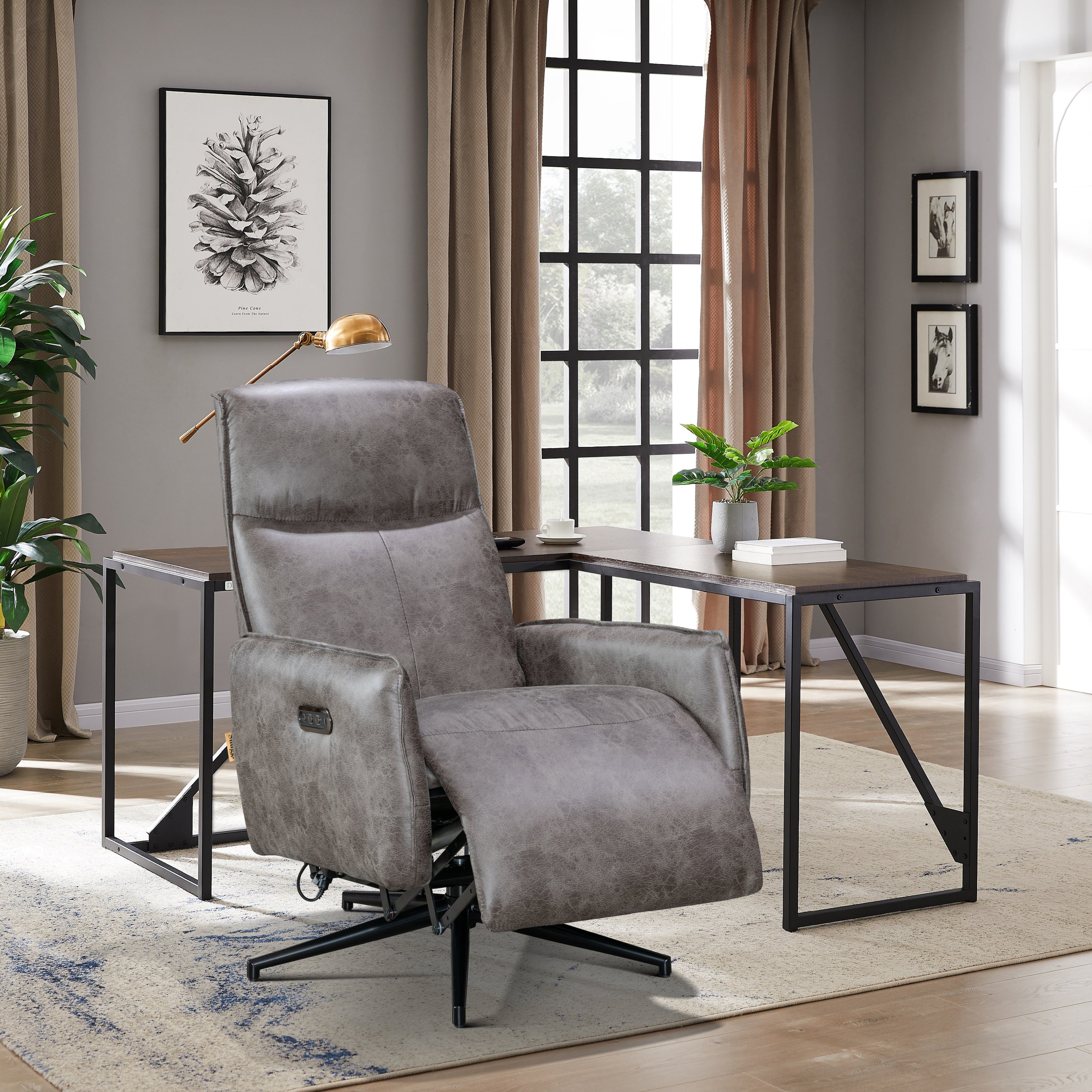 Naples Swivel Chair - Graphite