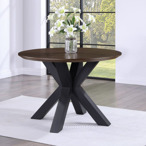 Nevada Industrial Round Dining Table - 110cm