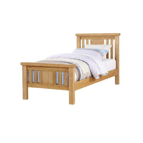 Newbridge Oak Bed Frame - 3ft High Foot End