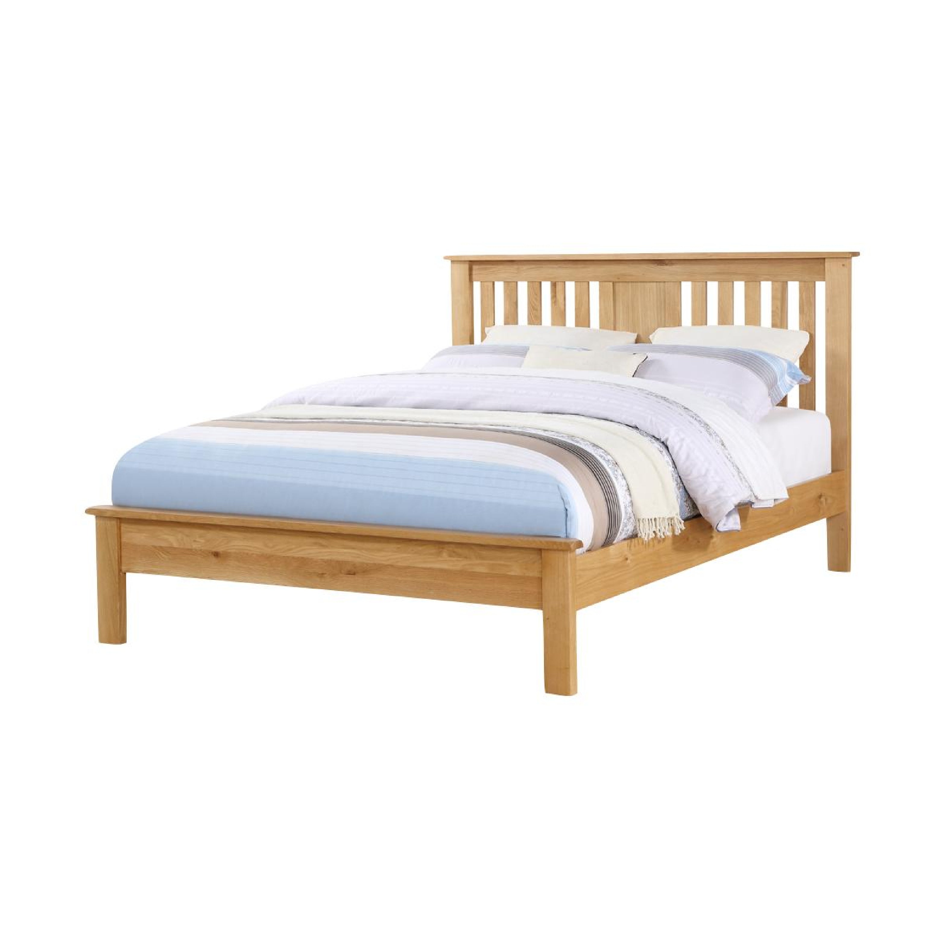 Newbridge Oak Bed Frame - 4ft6 Low Foot End