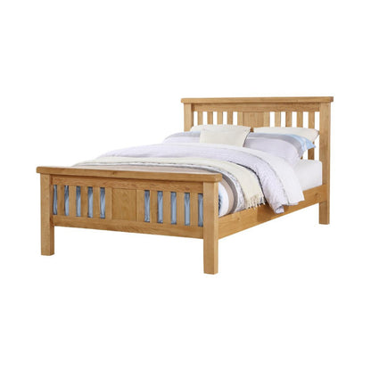 Newbridge Oak Bed Frame - 6ft High Foot End