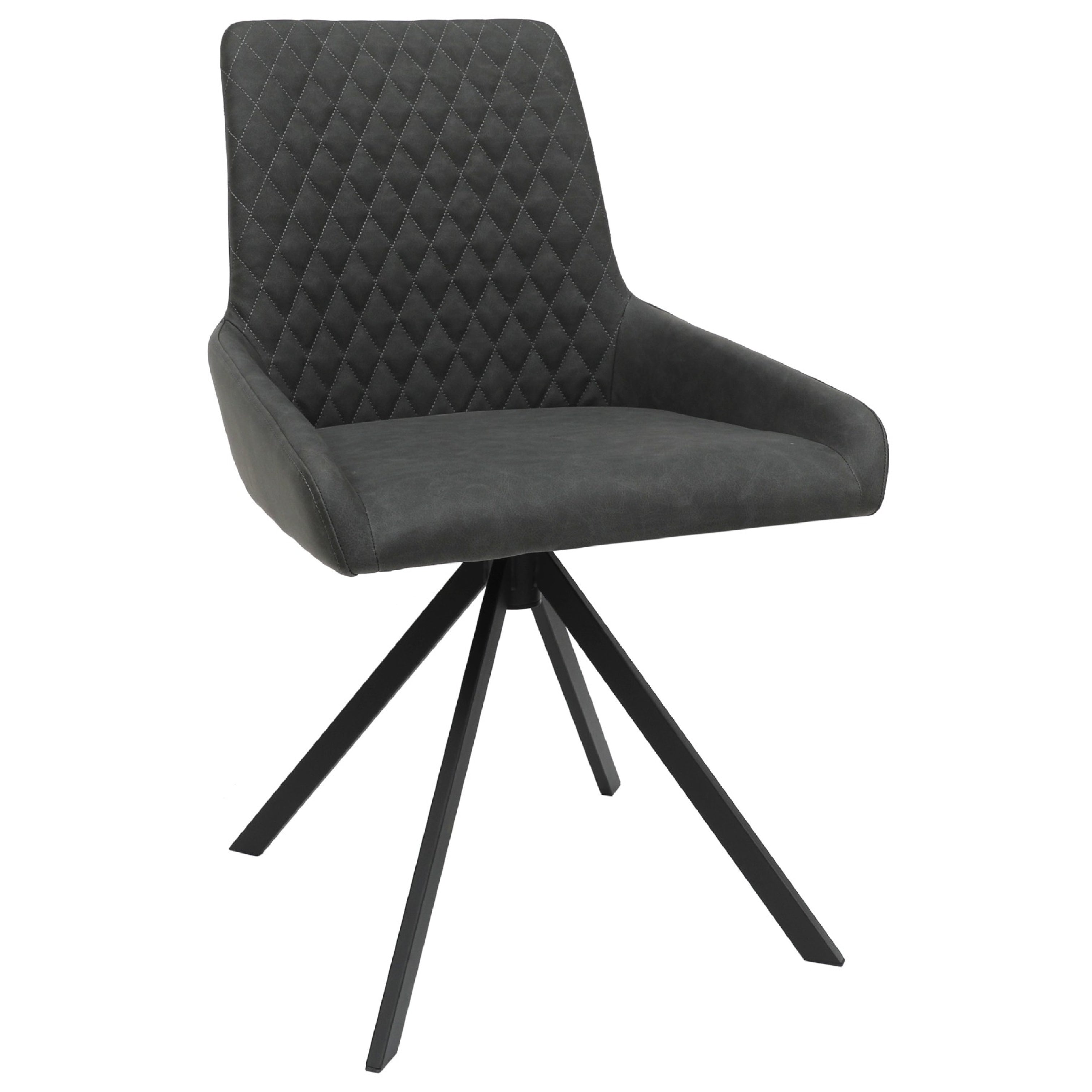 Omega Sintered Stone Dining Chair - Grey PU