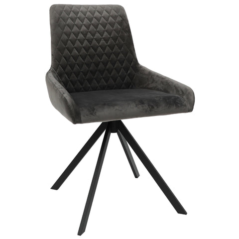 Omega Dining Chair - Grey Velvet