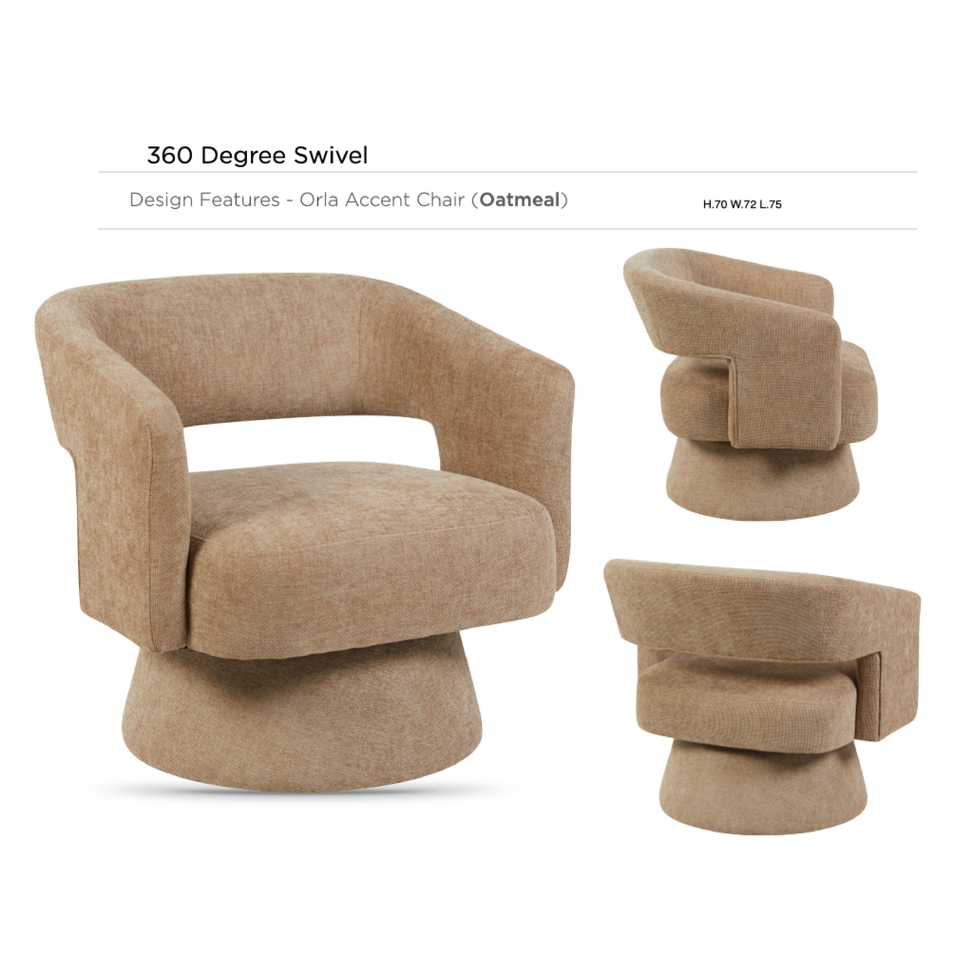 Orla Accent Chair - Oatmeal
