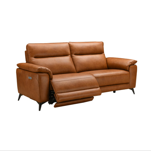 Orlando Leather Sofa - 3 Seater Electric Recliner
