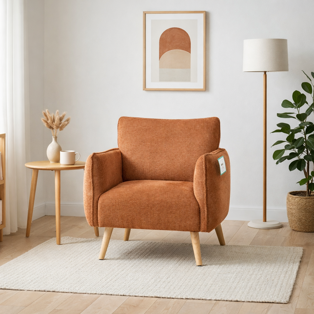 Piper Accent Chair - Rust