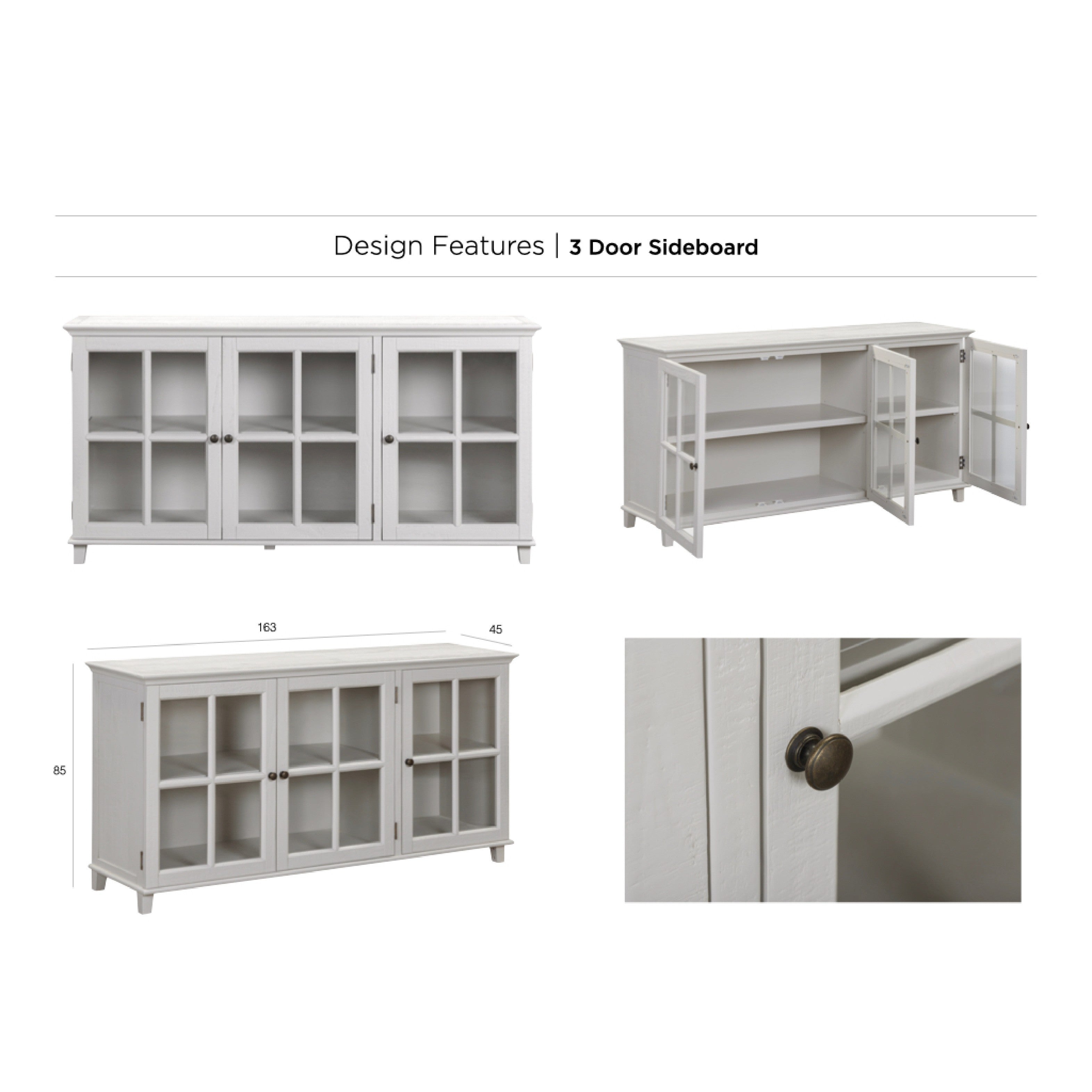 Provence Sideboard - 3 Door