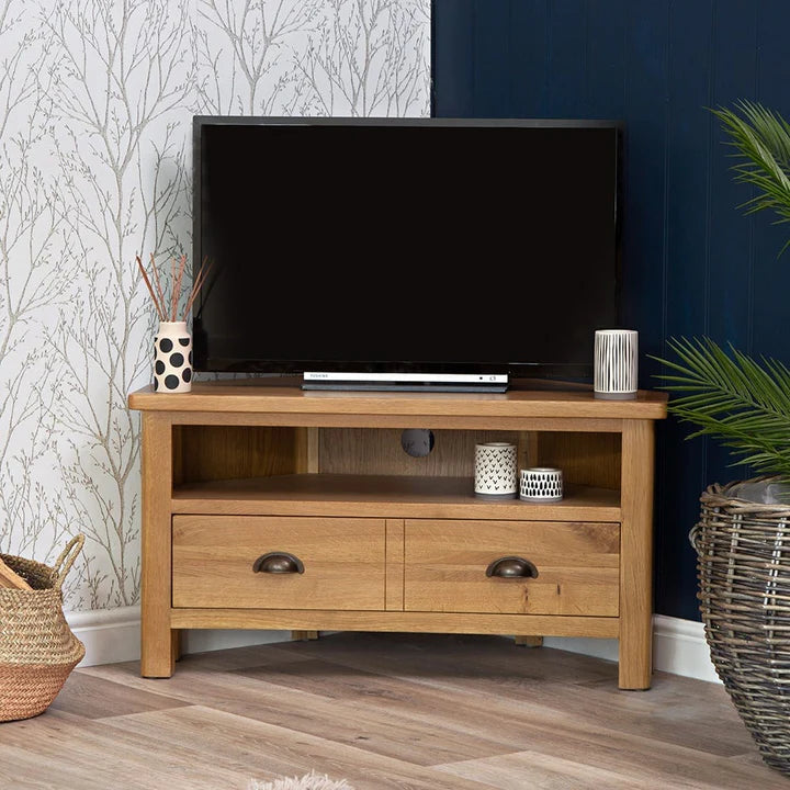 Oregon Oak TV Unit - Corner