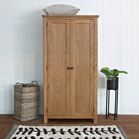 Oregon Oak Wardrobe - 2 Door