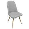 Portofino Curve Upholstered Dining Chair - Light Grey PU