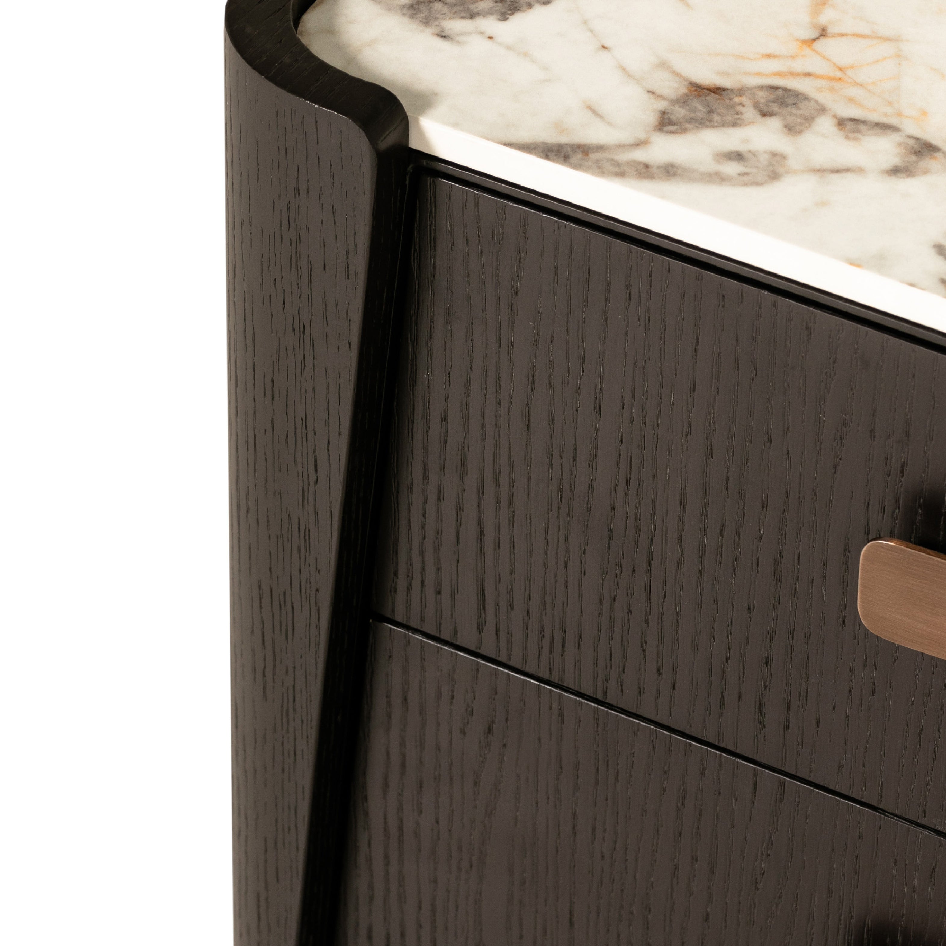 Rhodes 2 Drawer Bedside Table - Ebony