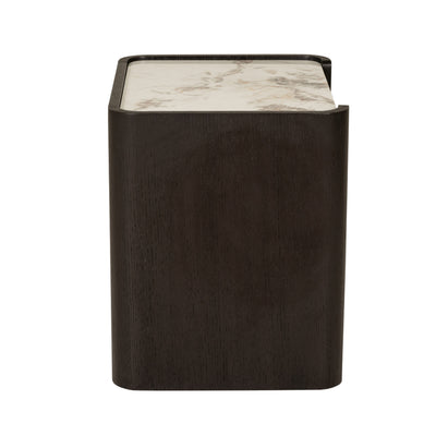 Rhodes 2 Drawer Bedside Table - Ebony