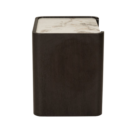 Rhodes 2 Drawer Bedside Table - Ebony
