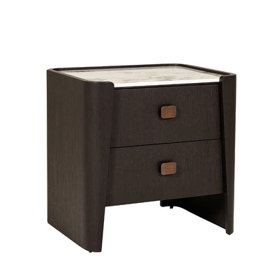 Rhodes 2 Drawer Bedside Table - Ebony