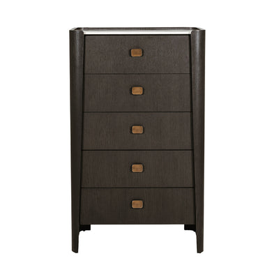 Rhodes Tall 5 Drawer Chest of Drawers - Ebony