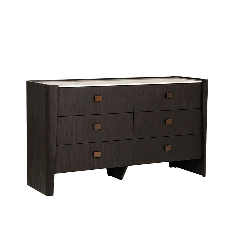 Rhodes 6 Drawer Chest of Drawers - Ebony
