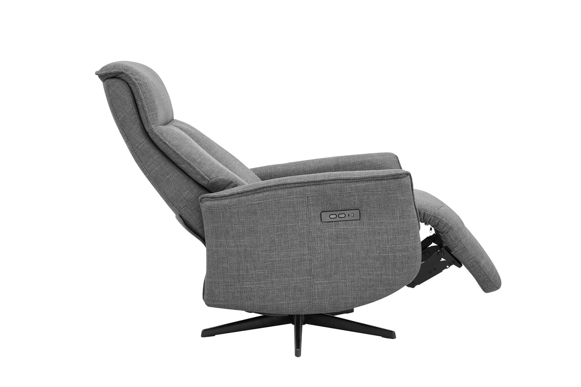 Riya Electric Reclining Accent Chair - Charcoal