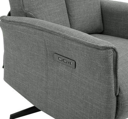 Riya Electric Reclining Accent Chair - Charcoal