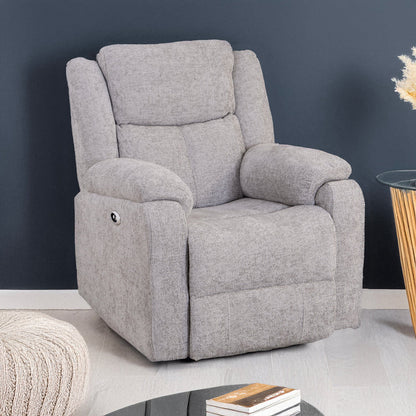 Rome Arm Chair - Electric Recliner - Silver