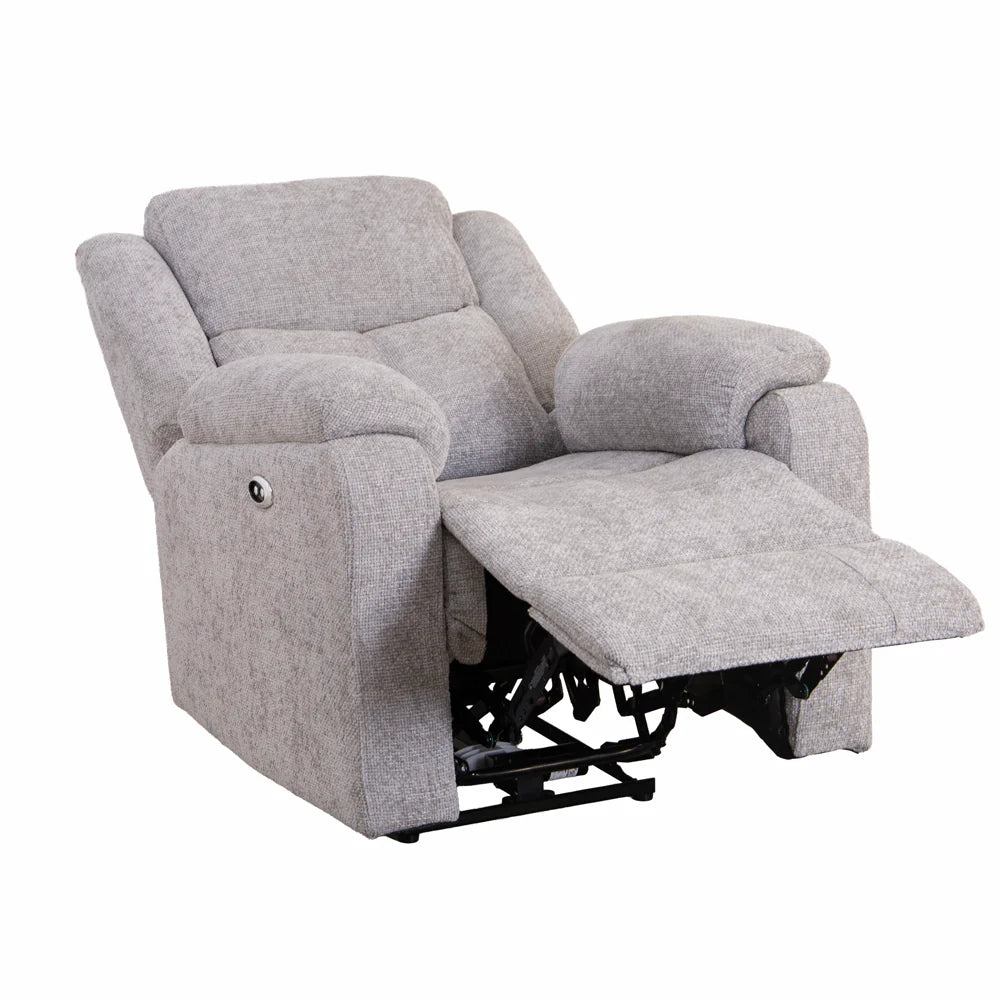 Rome Arm Chair - Electric Recliner - Silver