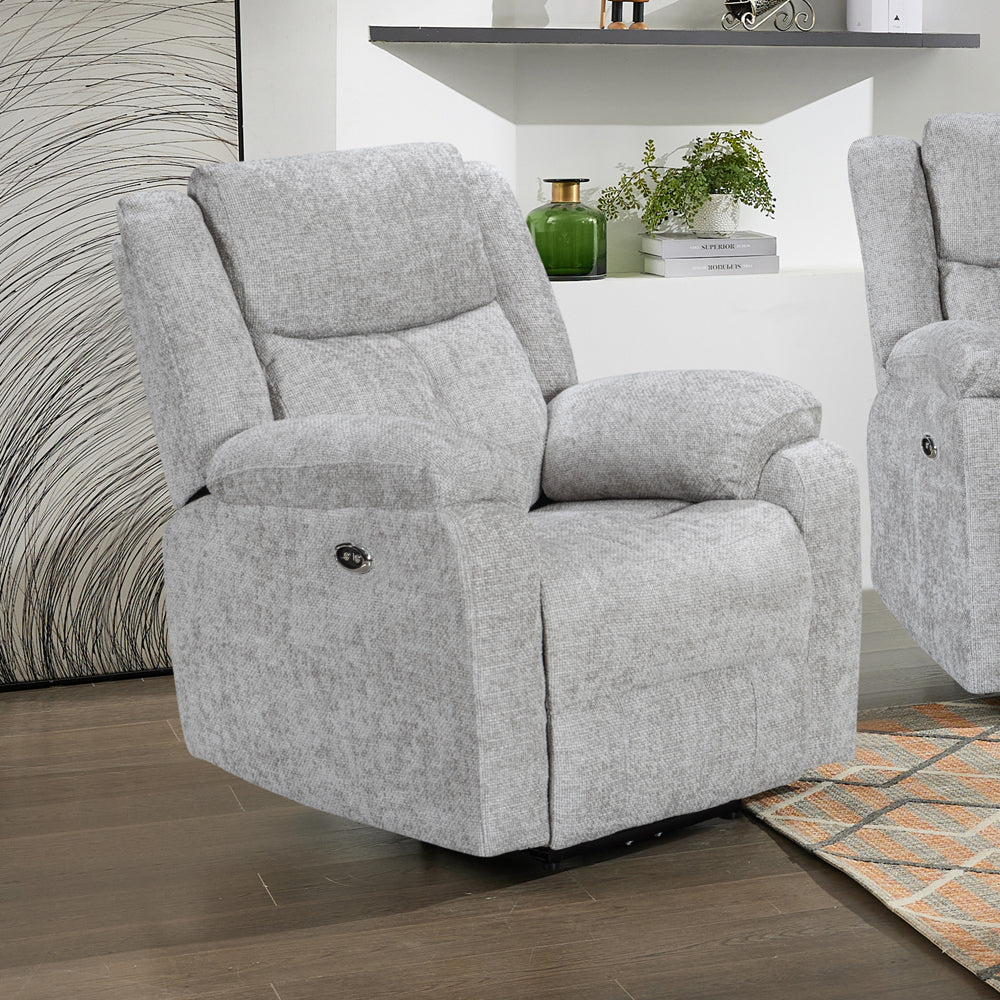 Rome Arm Chair - Electric Recliner - Silver